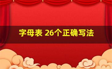 字母表 26个正确写法